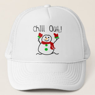 Chill Out Snowman Tshirts und Geschenke Truckerkappe