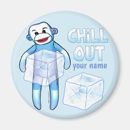 Chill Out Sock Monkey Magnet (Vorne)