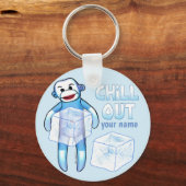 Chill Out Sock Monkey Schlüsselanhänger (Vorderseite)