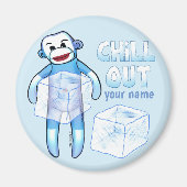 Chill Out Sockeln-Affen-Magnet Magnet (Vorne)