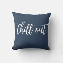 Chill Out Throw Kissen Indigoblau Weiß