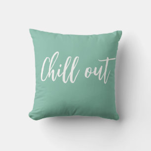 Chill Out Throw Kissen Minze Grün Weiß