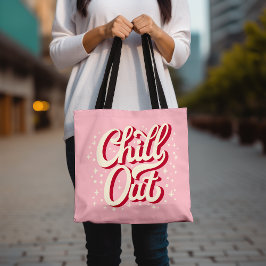 Chill Out Tote Tasche, Spaß und stilvolle rosa Tot Tasche