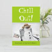 Chill Out: Wintercocktail-Party Einladung (Stehend Vorderseite)