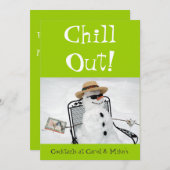 Chill Out: Wintercocktail-Party Einladung (Vorne/Hinten)