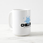 Chill Out Winterschneeflocke Kaffeetasse (Vorderseite Links)