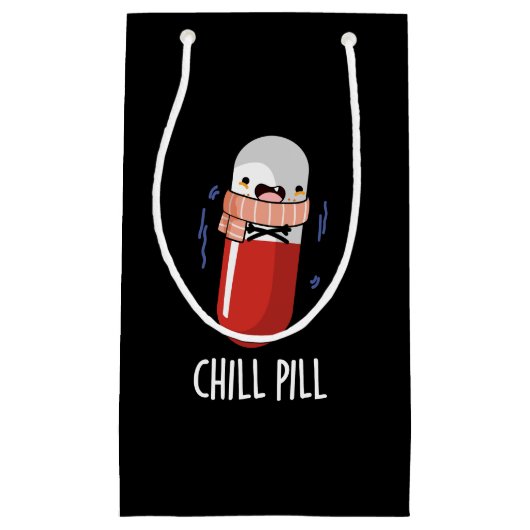 Chill Pill Funny Freezing Medicine Pub Kleine Geschenktüte (Vorderseite)