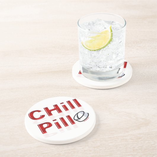 Chill Pill Funny PMS Getränkeuntersetzer (Seite)