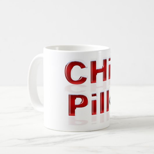 Chill Pill Funny PMS Kaffeetasse (Vorderseite Links)