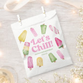 Chill Pink Retro Popsicle Birthday Party Geschenktütchen (Ausgeschnitten)