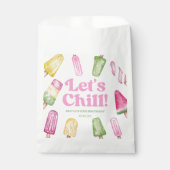 Chill Pink Retro Popsicle Birthday Party Geschenktütchen (Vorderseite)