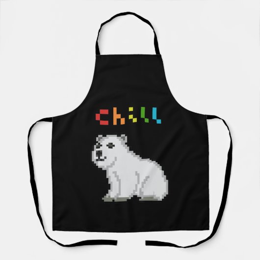 Chill Polar Bear Animal Lover Schürze (Vorderseite)