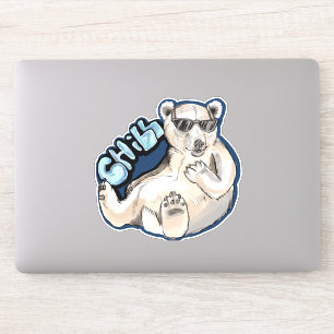 Chill Polar Bear Aufkleber