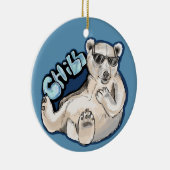 Chill Polar Bear Keramikornament (Rechts)