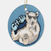 Chill Polar Bear Keramikornament (Links)