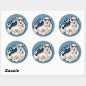 Chill Polar Bear Runder Aufkleber (Blatt)