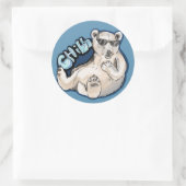 Chill Polar Bear Runder Aufkleber (Tasche)