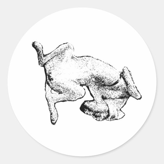 Chill Pup – Ink Style Dog Sticker (Vorderseite)