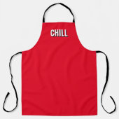 Chill Red moderne Typografie lustige Grill GRILLEN Schürze (Vorderseite)