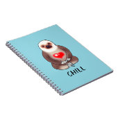 Chill Sloth mit leuchtendem Herzen Notizblock (Rechte Seite)