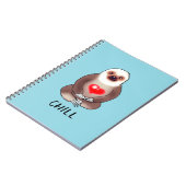 Chill Sloth mit leuchtendem Herzen Notizblock (Linke Seite)