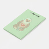 Chill Sloth mit leuchtendem Herzen Post-it Klebezettel (angewinkelt)