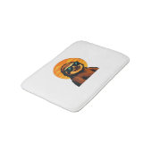Chill Sloth mit Sonnenbrille - Retro Sunset Vibes  Badematte (Schrägansicht)