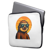 Chill Sloth mit Sonnenbrille - Retro Sunset Vibes  Laptopschutzhülle (Vorderseite Links)
