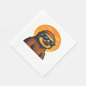 Chill Sloth mit Sonnenbrille - Retro Sunset Vibes Serviette (Ecke)