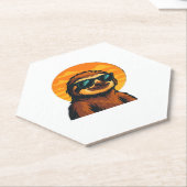 Chill Sloth mit Sonnenbrille - Retro Sunset Vibes  Untersetzer (angewinkelt)