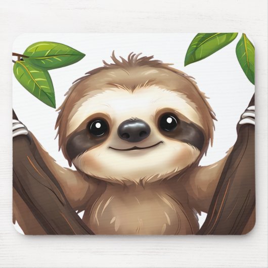 Chill Sloth Mousepad - Niedliche Schreibtischstimm (Vorne)