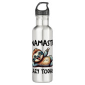 Chill Sloth Namaste Lazy Vibes Edelstahlflasche (Vorderseite)