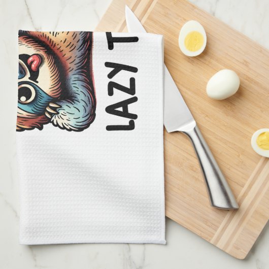 Chill Sloth Namaste Lazy Vibes Geschirrtuch (Viertel Falte)