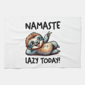 Chill Sloth Namaste Lazy Vibes Geschirrtuch (Horizontal)