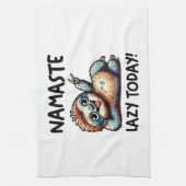 Chill Sloth Namaste Lazy Vibes Geschirrtuch (Vertikal)