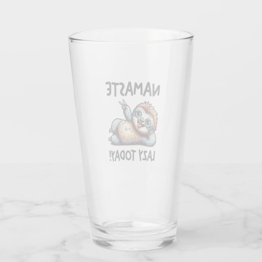 Chill Sloth Namaste Lazy Vibes Glas (Rückseite)