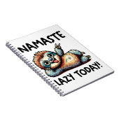 Chill Sloth Namaste Lazy Vibes Notizblock (Rechte Seite)