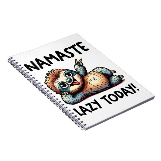Chill Sloth Namaste Lazy Vibes Notizblock (Rechte Seite)