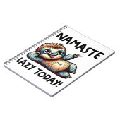 Chill Sloth Namaste Lazy Vibes Notizblock (Linke Seite)