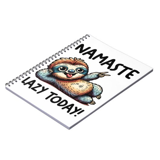 Chill Sloth Namaste Lazy Vibes Notizblock (Linke Seite)
