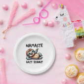 Chill Sloth Namaste Lazy Vibes Pappteller (Party)