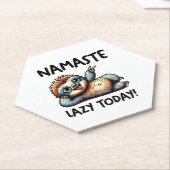 Chill Sloth Namaste Lazy Vibes Untersetzer (angewinkelt)