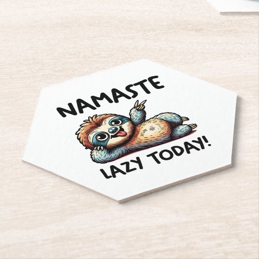 Chill Sloth Namaste Lazy Vibes Untersetzer (angewinkelt)