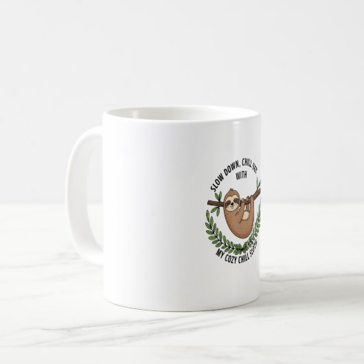 Chill Sloth, USA Animal Kaffeetasse (Vorderseite Links)