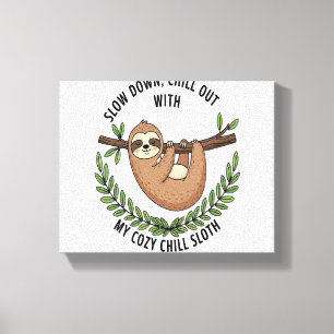 Chill Sloth, USA Animal Leinwanddruck