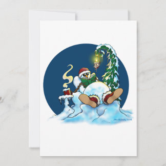 Chill Snowman Feiertagskarte