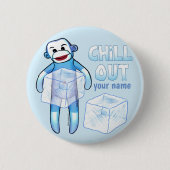Chill Sock Monkey Button (Vorderseite)