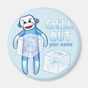 Chill Sock Monkey Magnet