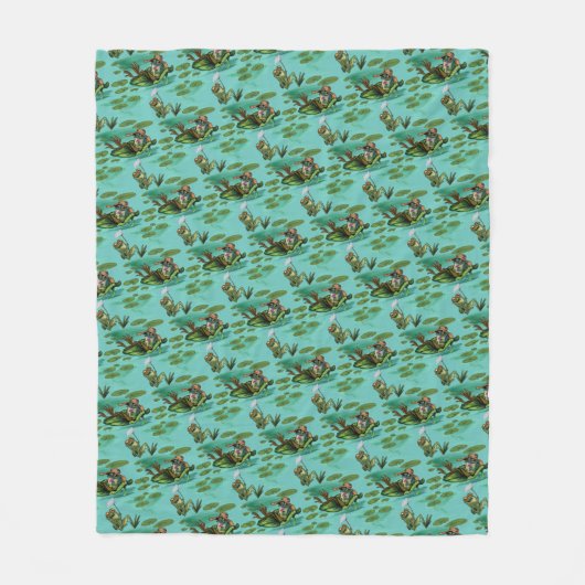 Chill Summer Frogs Fleecedecke (Vorderseite)