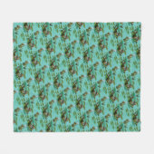 Chill Summer Frogs Fleecedecke (Vorderseite (Horizontal))